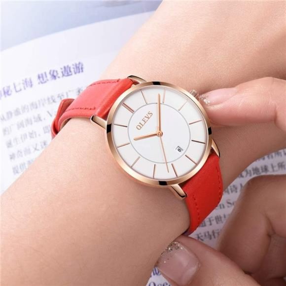 Women's Watches for Ladies Female Wrist Watch Leather Band Waterproof Thin - Picture 5 of 6